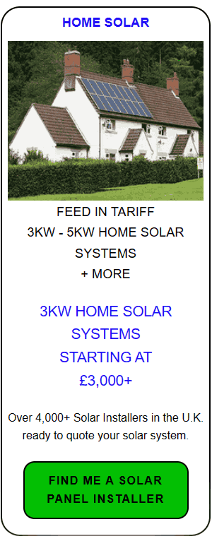 Find low cost solar panels in the UK
